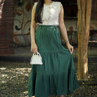 Rok Susun 3 Wanita korean style | rok korea | Rok Katun Sariti Premium |Skirt Putri Kapas Trendy