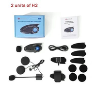 GEARELEC C2 Pro Motorcycle Helmet Intercom Headset 2 Riders 50m Intercom Support Music Sharing While