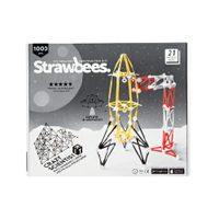 Strawbees 多樣巧拼創意吸管 - 瘋狂科學家組合 1000入裝 教育 創意 兒童 玩具 創作