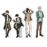 Mô hình đồ chơi nhân vật Attack On Titan Eren Mikasa Ackerman Levi dùng để bàn trang trí Tượng