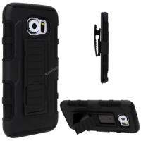 100pcs S3 S4 S5 S6 Edge S7 3 in 1 Shockproof Armor Belt Clip Stand Combo Full Case For Coque Samsung Galaxy S6 Case Note 2/3/4/5