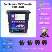 Android 2Din For Tesla Screen Car Radio For Subaru XV Forester 2018 2019 2020 2021 Multimedia Player GPS Carplay 9.7inch DSP+RDS