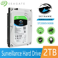 Seagate Skyhawk Surveillance 2TB Hard Drive Disk SATA III 3.5" HDD HD Harddisk For Security System Video Recorder DVR NVR CCTV