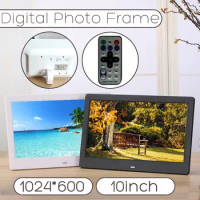 10 Inch Digital Photo Frame 1920x1080 HD Picture Frame 16:10 IPS Display USB Remote Control Support MP3 MP4 WMA AVI