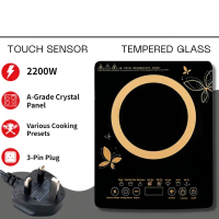 Induction Cooker 2200W Waterproof Black Crystal Induction Hotpot Cooker Touch Screen Induction Cooke