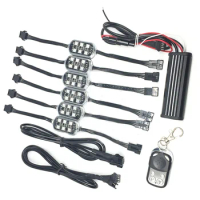 Newest 1set 36LED Motorcycle Pod Light Ground Effect Kit Remote Control For Harley