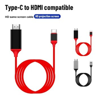 4K@30Hz USB C to HDMI Cable for iPhone 15 USB 3.1 Type-C to HDMI for Home Office For MacBook Pro/Air Mobile Phone iPad Laptop