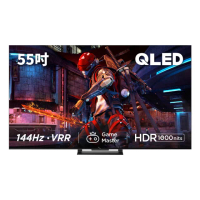【TCL】55型 4K QLED 144Hz Google TV 量子智能連網液晶顯示器-基本安裝(55C745)