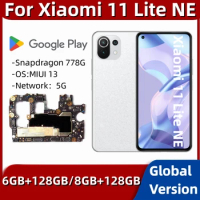 Motherboard for Xiaomi Mi 11 Lite NE,5G Mainboard, 128GB ROM, Main Board with Global MIUI System, Snapdragon 778G
