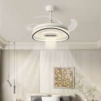 隱形風扇燈吊扇燈現代簡約大氣燈具2024新款臥室餐廳電扇吊燈 全館免運