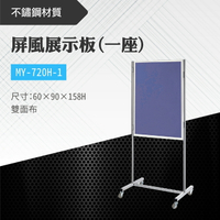 台灣製 屏風展示板MY-720H-1(雙面布) 布告欄 展板 海報板 立式展板 展示架 指示牌 廣告板 標示板 學校 活動