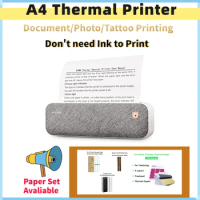 A4 Thermal Tattoo Printer Transfer Wireless Portable Mini Photo Printer Text PDF Document Printing Maker with Long Time Papers