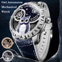 Lucky Harvey Owl shape dial Automatic mechanical movement watches for men Synthetic sapphire waterproof Limited edition watch