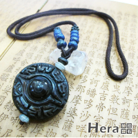 【Hera】波斯瓦納精雕劍獅財咒天眼項鍊(獨一無二)