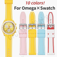 【滿299出貨】多彩矽膠錶帶適用於歐米茄斯沃琪Swatch聯名MoonSwatch登月星球表快拆矽膠錶帶20mm男士女士防水運動手錶帶【亞德機械五金家居】