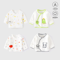 Baby half-back top, Class A pure cotton seamless monk-style clothing, newborn clothes for 0-3 months