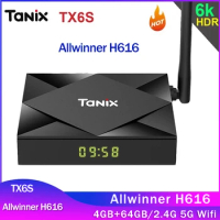 Hot Tanix TX6S Android 10.0 Smart TV Box Allwinner H616 Quad Core 4GB 32GB/64GB 2.4G 5G Wifi 6K TX6 H.265 4K Set top box 2GB 8GB