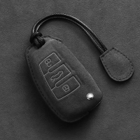 Sarung kulit untuk kunci kereta, Fob untuk Audi A1, A3, 8P, 8L, A4, A5, B6, B7, A6, A7, C5, C6, 4F, 