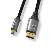 DP 1.4 8K 60hz Cable Ultra-HD UHD 4K 144hz Mini DP to DP Cable 7680*4320 for Video PC Laptop TV