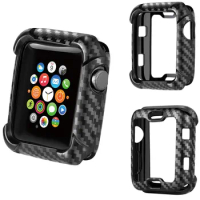 Protective Case For Apple Watch 4 3 2 iwatch 42/44mm 38/40mm Frame Carbon Protective Case Covers Bumper Watch Accessories