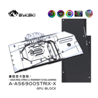 Bykski A-AS6900STRIX-X GPU Block For ASUS ROG STRIX LC RX6900XT O16G GAMING Full Cover With Backplate VGA GPU Liquid Cooler