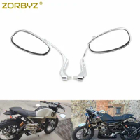 ZORBYZ Motorcycle Chrome Retro Handle Bar End Oval Rearview Side Mirror E9 Mark For Aprilia Mondial HPS 125 300