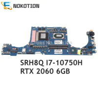 NOKOTION For HP Omen 15 15-EK TPN-Q236 Laptop Motherboard SRH8Q I7-10750H CPU RTX 2060 6GB M00123-001 M00123-601 DA0G3EMBCD0