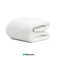 Dekoruma YUKIMI Selimut Fleece / Selimut Bahan Kain Tebal / Sleeping Blanket Putih