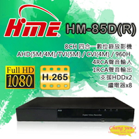 昌運監視器 HM-85D(R) 8組繼電器 雙硬碟 8路 H.265 環名HME 數位錄影主機 DVR主機【APP下單跨店最高22%點數回饋】