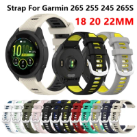 18 20 22mm Watch Strap For Garmin Venu Vivoactive 3 4 Silicone Wristband Strap For Garmin Forerunner 245 255 265 Venu 2 3 correa