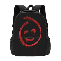 Red John Symbol School Bag Big Capacity Backpack Laptop Series The Mentalist Red John Symbol Trace Smile Mystery Sacramento Pop