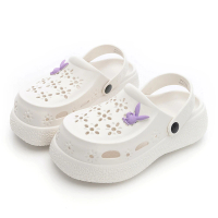 【PLAYBOY】花園派對 2WAY洞洞休閒鞋-白-PY1703