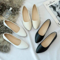 Spring Women Flats Slip on Flat Shoes Ballet Flats White Wedding Shoes Pointed Toe Comfortable Shoes Grandmother Boat Shoe jk89