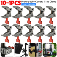 Crab-Shaped Super Clamp Camera Mount Clamp Magic Arm Clip Bracket for Magic Arm and Rod System for Camera Monitor LED Light Ect