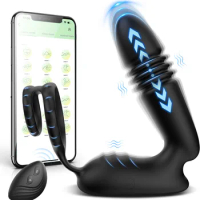 Male Thrusting Prostate Massager Bluetooth APP Vibrator for Men Gay Prostate Stimulator Butt Plug BDSM Sex Toys Dildos for Men
