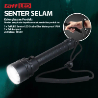 TaffLED Senter LED Scuba Dive Waterproof IP68 T6