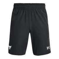 【UNDER ARMOUR】UA 男童 巨石強森系列 Woven 短褲_1370269-002(黑)