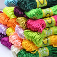 20yards1.5mm Silk Satin Nylon Cord Rattail Cord Chinese Knot Line Cord Macrame Bracelet Cord for DIY Necklace Bracelet Jewelry