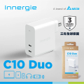 Innergie C10 Duo 100W 雙孔 USB-C 萬用充電器 白色