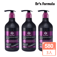 【Dr’s Formula 台塑生醫】強健逆齡喚黑洗髮精580g x3入(長庚醫學團隊)