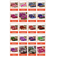 New Bed cover bonita tanpa sprei no 1 uk 180x200 cm motif 2