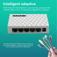 Durable Ethernet Splitter Adapter Wide Application Compact Ethernet Hub Household Accessories Ethernet Switch