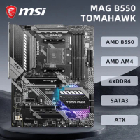 MSI MAG B550 TOMAHAWK Motherboard AM4 Support Ryzen 9 5900X 3900X Ryzen 7 5800X3D CPU use AMD B550 Chipset 4 x DDR4 PCIe 4.0 ATX