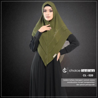 Khimar Ceruty 2 Layer / Hijab Jilbab Polos Mandisa by Choice Ladies