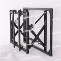 46 49 55 inch TV wall hydraulic front maintenance vertical screen bracket hanging embedded telescopic TV frame