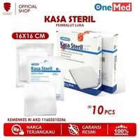 Onemed Gauze Swab Sterile 16 x 16 cm Kasa Kasa Kain Penutup Pembersih Luka Medis