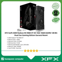XFX Swift AMD Radeon RX 9060 XT OC VGA 16GB GGDR6 128-Bit Dual Fan Gaming Edition Garansi Resmi