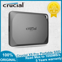 NEW Crucial X9 Pro 1TB 2TB 4TB Portable SSD Transfer Speed 1050MB/s USB 3.2 Gen-2 Type C PSSD for Desktop Laptop Server Original