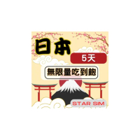 【星光卡 STAR SIM】日本上網卡5天 無限量吃到飽(旅遊上網卡 日本 網卡 日本網路 日本網卡)