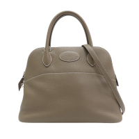 HERMES 愛馬仕 大象灰 皮革 Bolide 31 柏莉包 兩用包 無鎖頭組 Z刻 【二手名牌BRAND OFF】